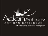 Logo Andan Anthony en noir & blanc sur fond noir