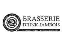 Logo Drink Jambois en noir & blanc sur fond noir