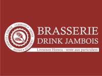 Logo Drink Jambois quadri sur fond rouge