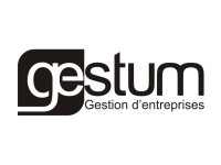 Logo Gestum en noir & blanc sur fond blanc